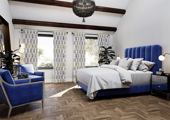 Vintage Tree Velvet, Multi - Made to Measure Curtains - Image 7